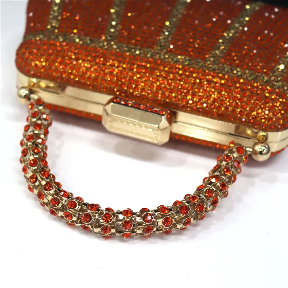 CLUTCH GLITTER BAG FOR EVENING - Piña Colada