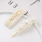 Flower Pearl Hair Clip - Piña Colada