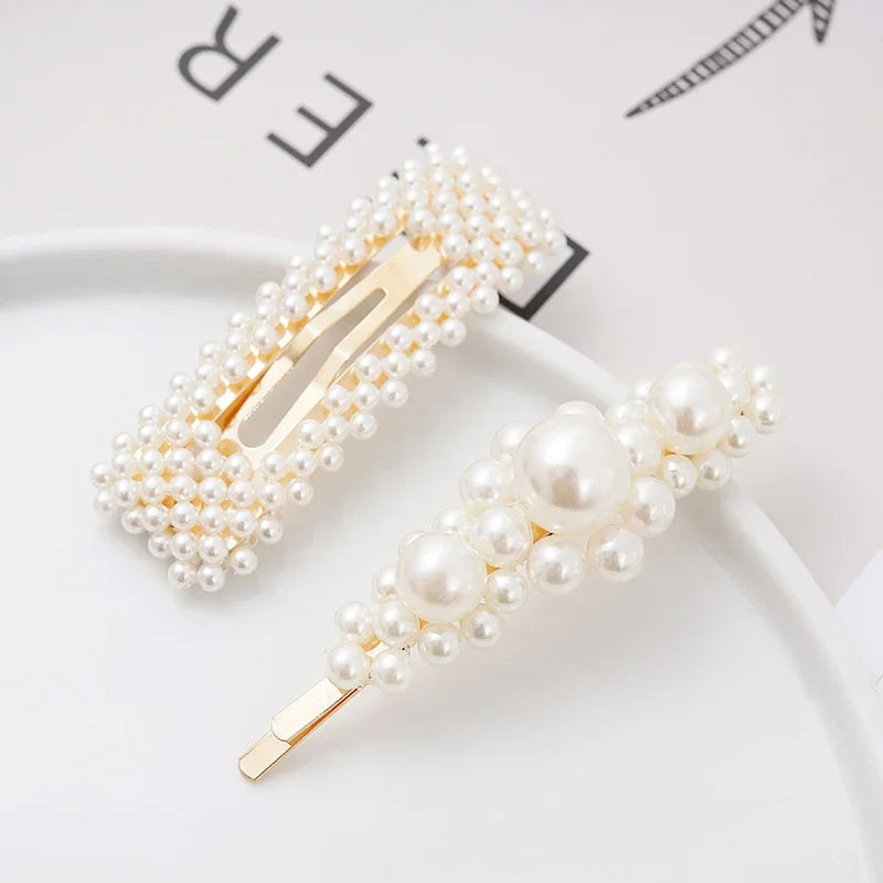 Flower Pearl Hair Clip - Piña Colada