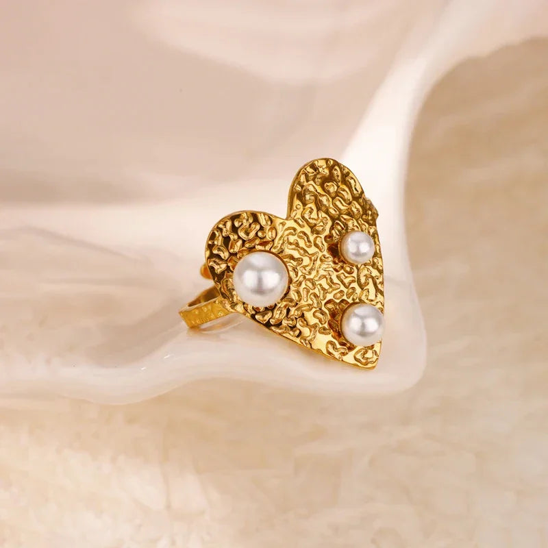 Gradient Zircon 18K Gold-Plated Open Ring - Piña Colada