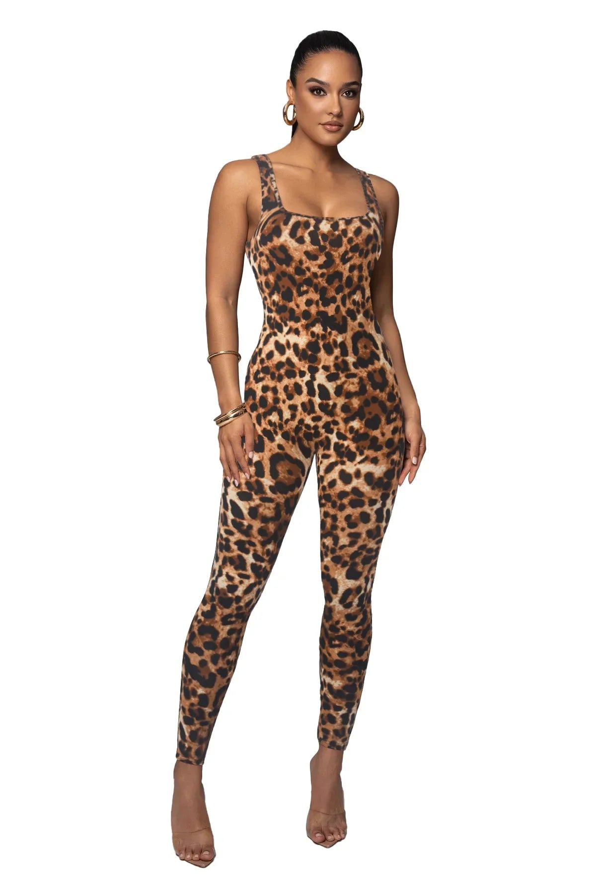 Leopard Print One Piece - Piña Colada