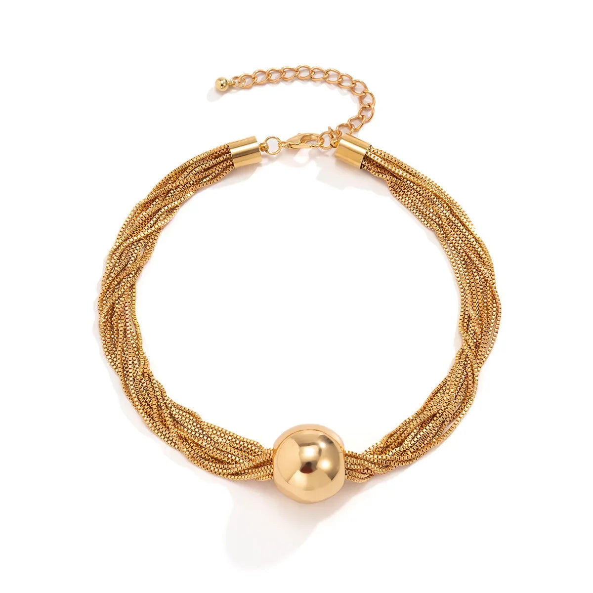 Multilayer Chain Clavicle Necklace - Piña Colada
