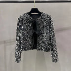 Sequins Jacket Bow Top - Piña Colada