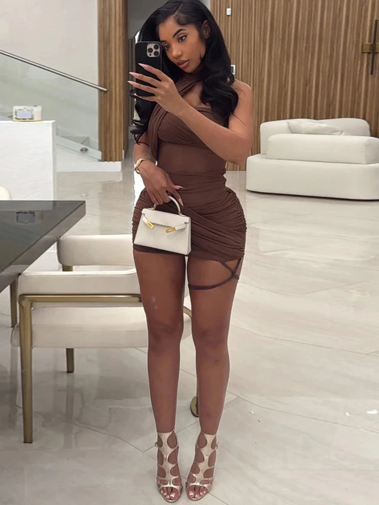 Halter Neck Mini Dress