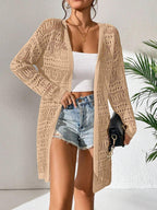Knitted Cardigan Loose Fitting - Piña Colada