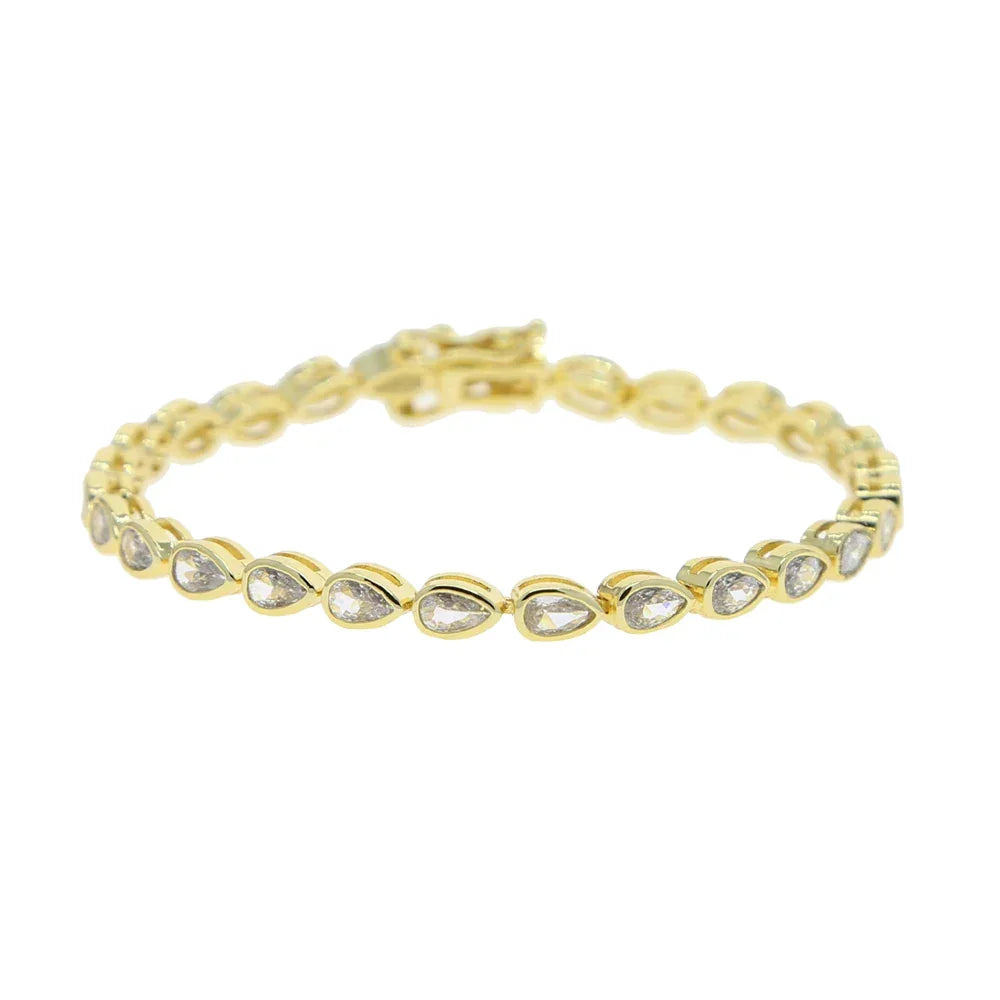 Zirconia Tennis Chain Bracelet - Piña Colada
