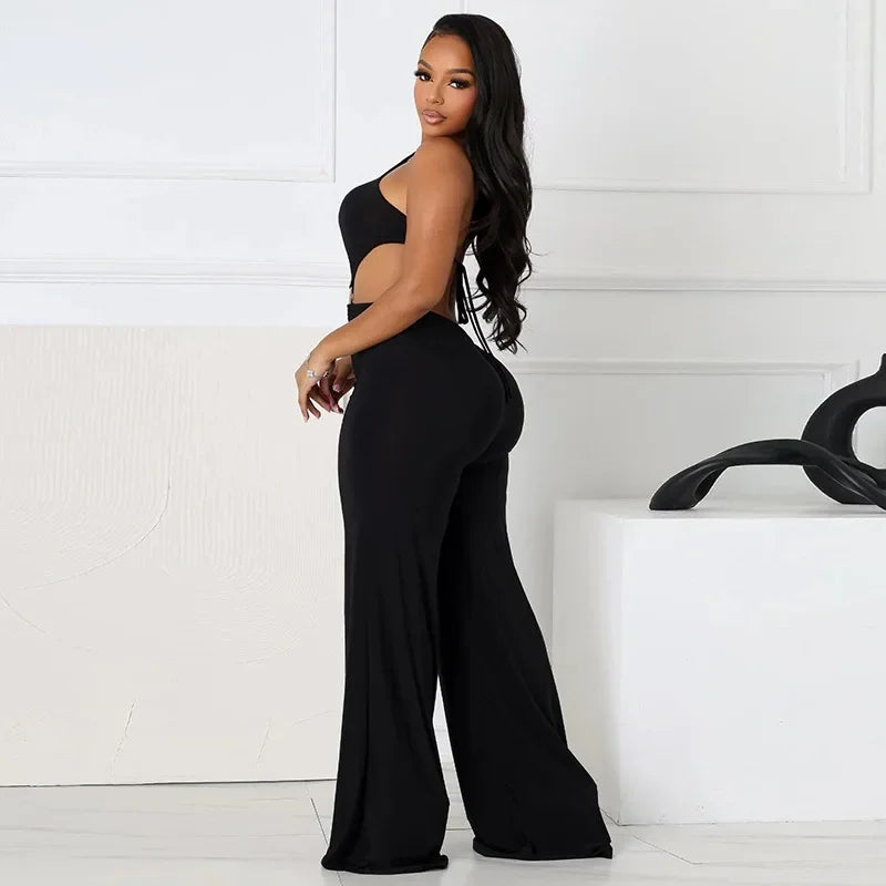 Casual Solid Summer Jumpsuit - Piña Colada