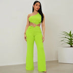 Casual Solid Summer Jumpsuit - Piña Colada