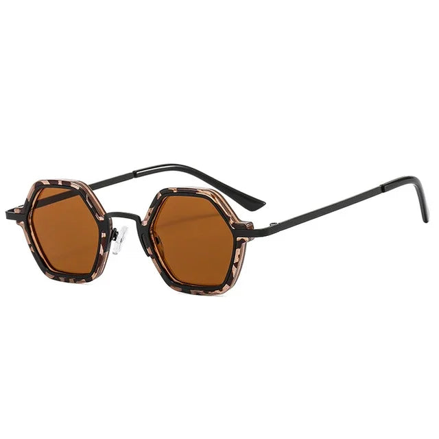 Retro Polygon Square Sunglasses - Piña Colada