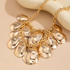 SClassic Gold Color Sequin Long Tassel Necklace - Piña Colada