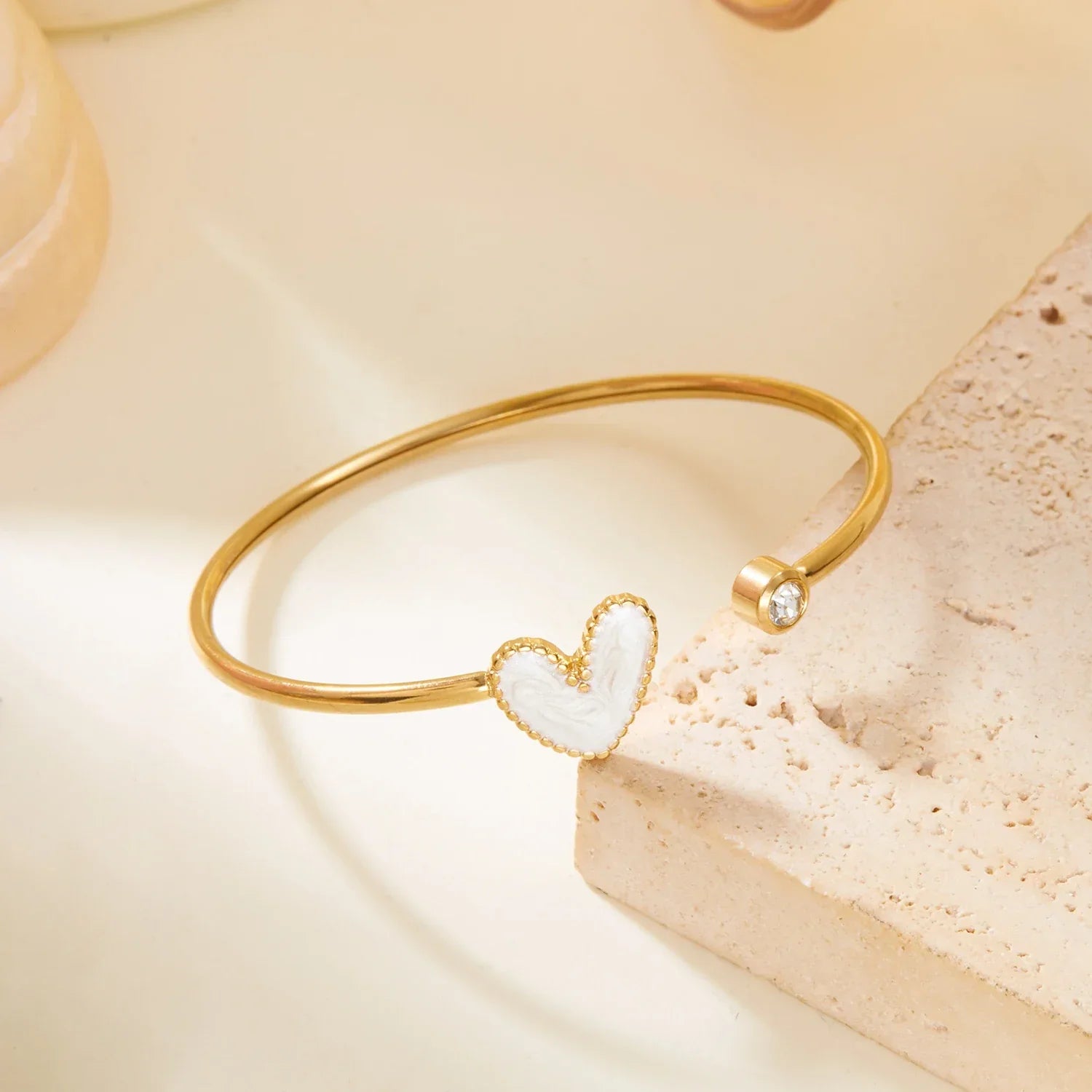 Stainless Steel Love Heart Shape - Piña Colada