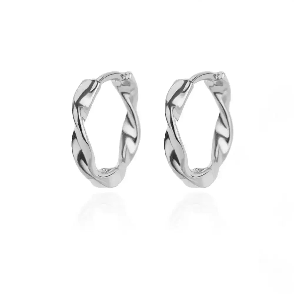 Zircon Polygon Earrings For Women Stainless Steel Geometric - Piña Colada