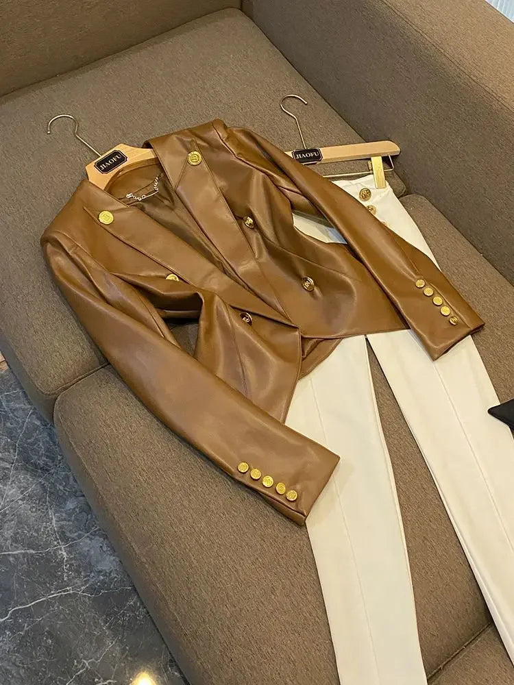Slim-Fit Office Lady Jacket - Piña Colada