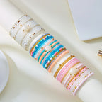Bohemian Colorful Beaded Bracelets Set - Piña Colada