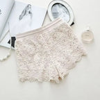 Casual High-Waist Appliqué Shorts with Drawstring - Piña Colada