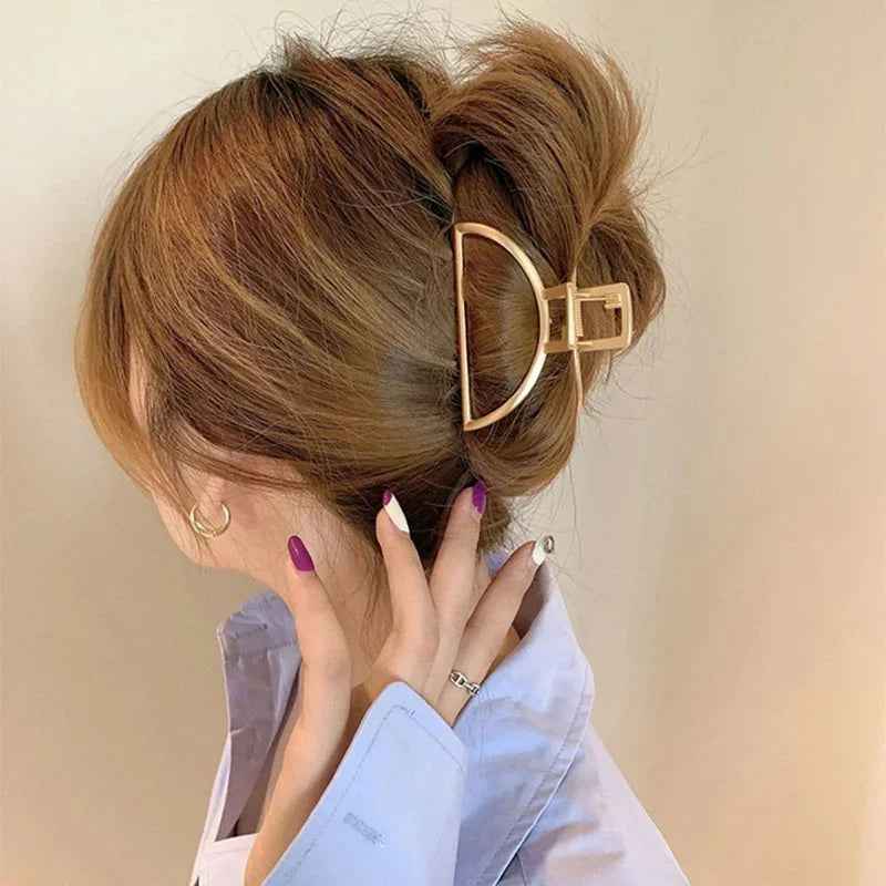 Metal Geometric Hair Claws - Piña Colada