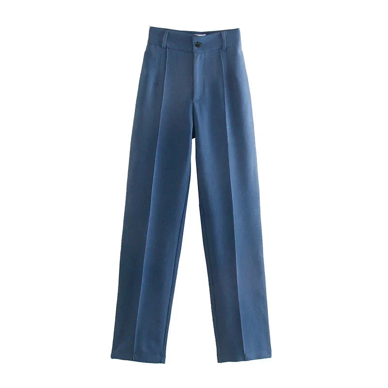 Office Wear Straight Pants - Piña Colada