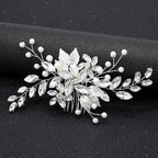 Crystal Pearl Hair Comb Clip - Piña Colada