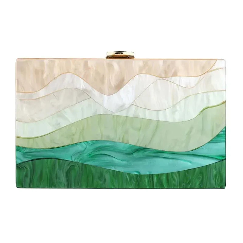 Geometric Box Clutch - Piña Colada