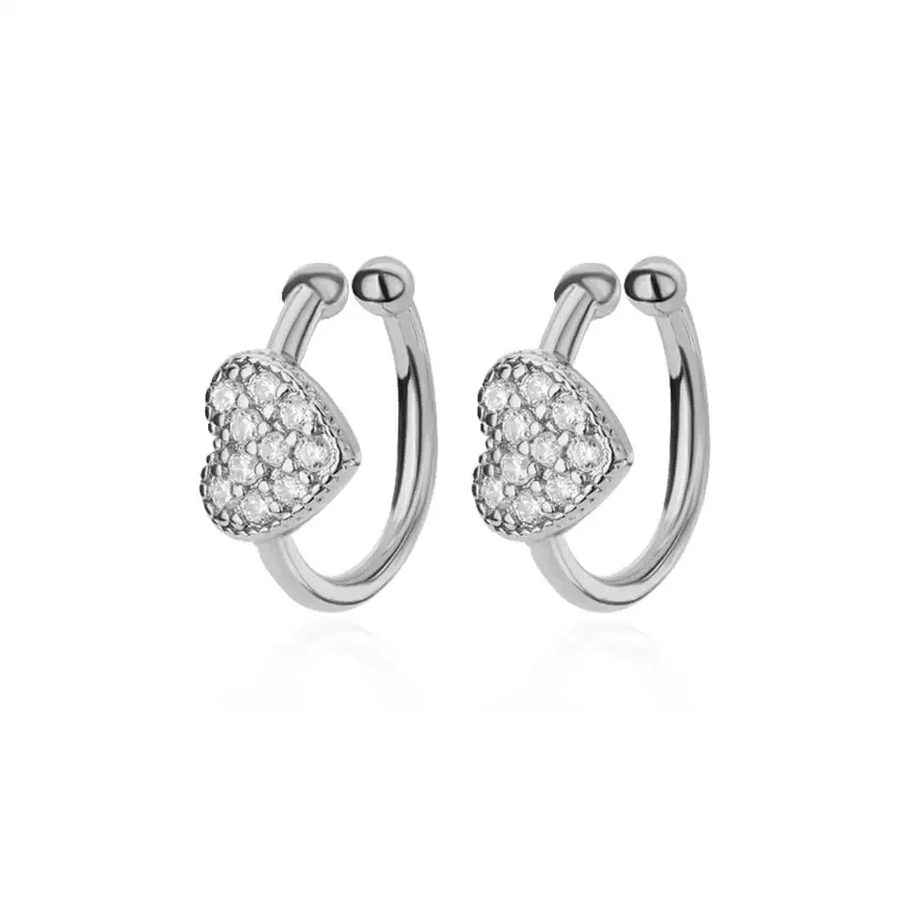 Zircon Polygon Earrings For Women Stainless Steel Geometric - Piña Colada