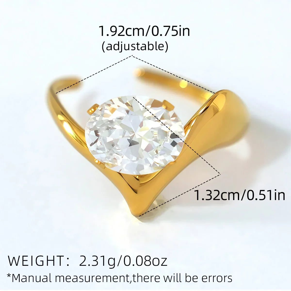 Cubic Zirconia Ring - Piña Colada