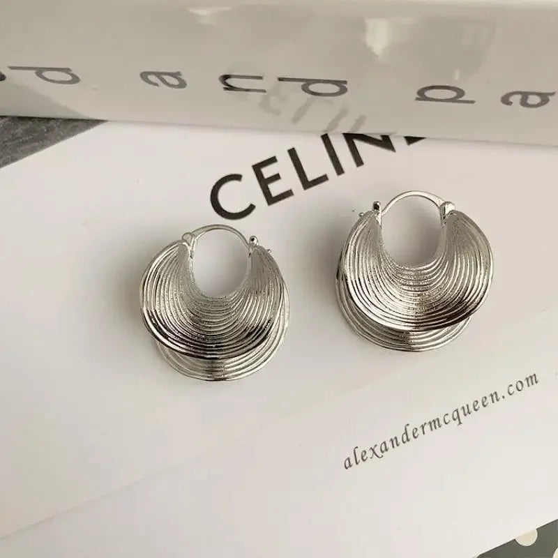 Large Ear Buckle Earrings - Piña Colada