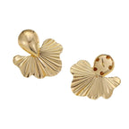 Trendy Chunky Leaf Drop Earrings - Piña Colada
