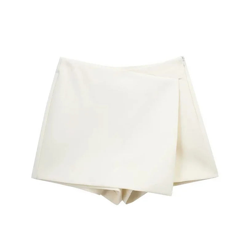 High Waist Tiered Skort – Chic Casual Elegance - Piña Colada