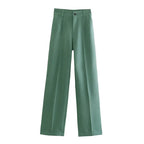 Office Wear Straight Pants - Piña Colada