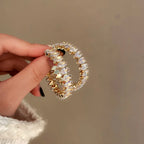 Hoop Earrings Zircon Crystal - Piña Colada