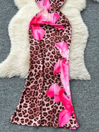 Hollow Out Shoulder Long Dress - Piña Colada