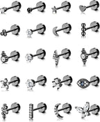 Small Hypoallergenic Flat Back Stud Earrings - Piña Colada