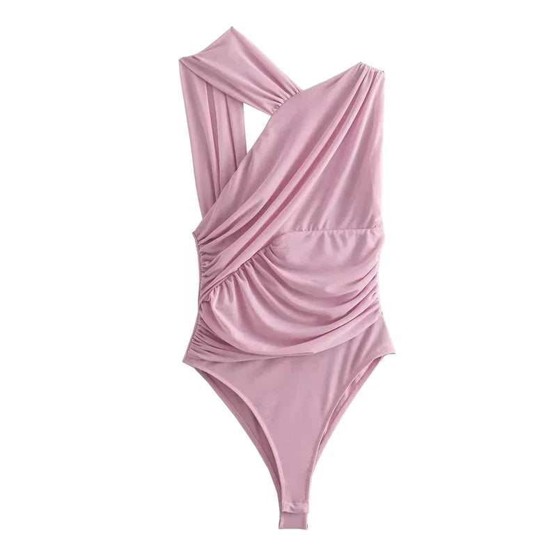 Print Mesh Bodysuit - Piña Colada