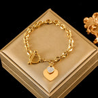 Stainless Steel Starfish & Moon Charm Bracelet - Piña Colada