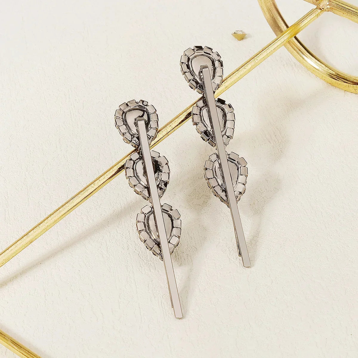 Clear Crystal Hair Pins - Piña Colada
