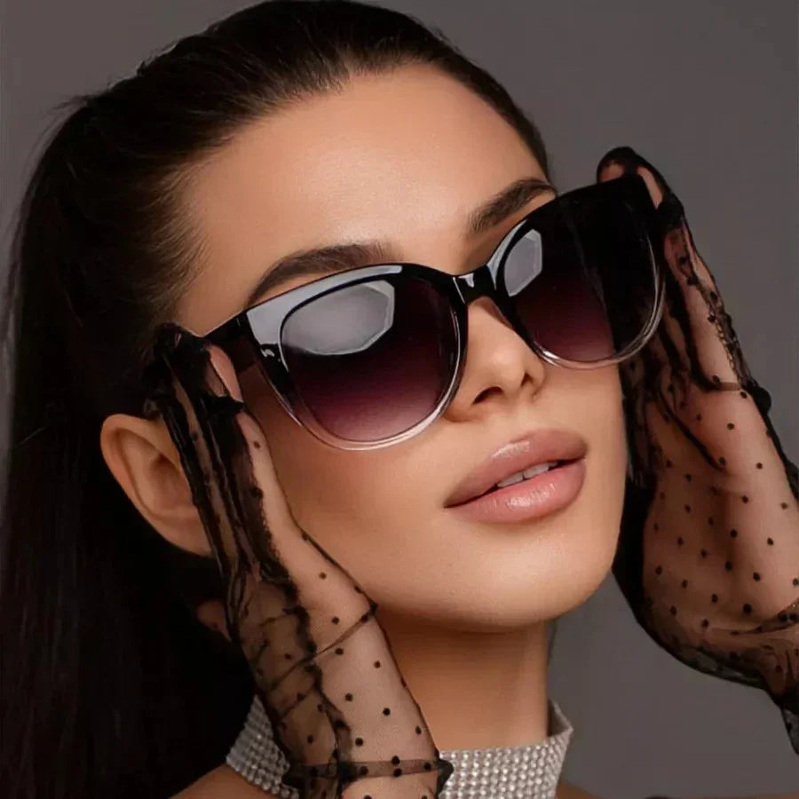 Trendy Cat Eye Gradient Sunglasses - Piña Colada