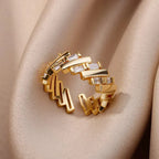 Zircon Geometric Rings - Piña Colada
