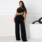 Casual Solid Summer Jumpsuit - Piña Colada