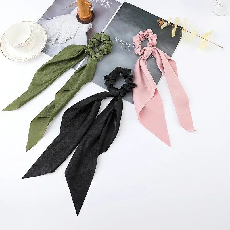 Satin Scrunchie Scarf - Piña Colada