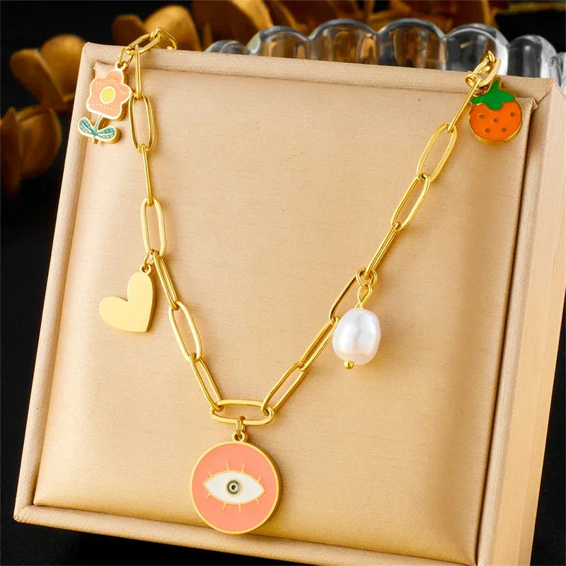 316L Stainless Steel Necklace New Trend - Piña Colada