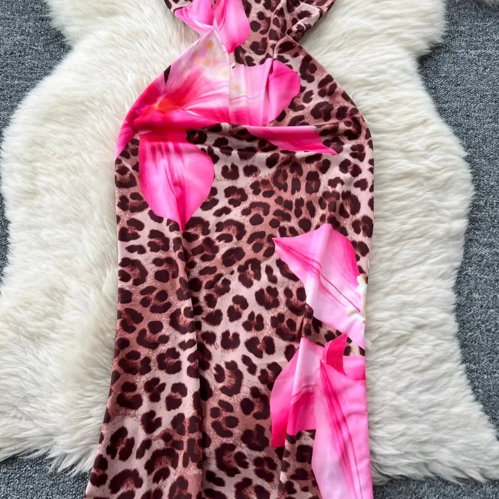 Hollow Out Shoulder Long Dress - Piña Colada