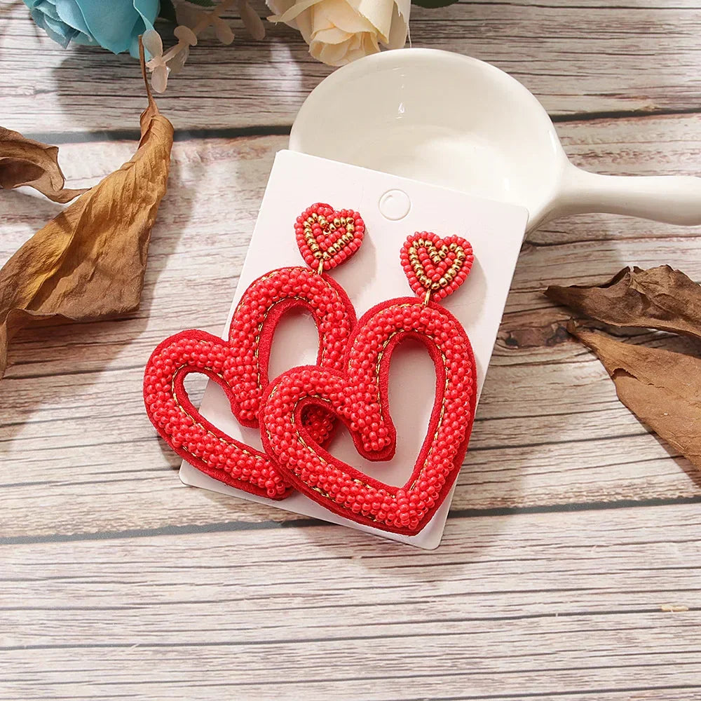Love Beaded Earrings - Piña Colada