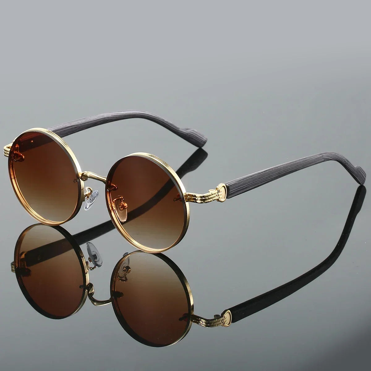 Vintage Round Sunglasses - Piña Colada