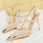 Mesh Open Heel Shoes - Piña Colada