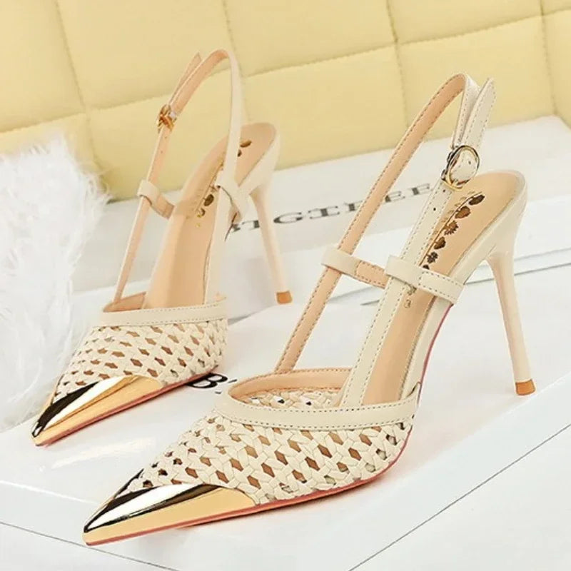 Mesh Open Heel Shoes - Piña Colada