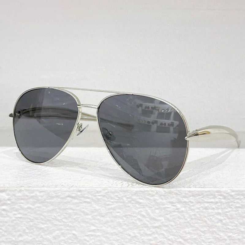 Vintage Metal Pilot Sunglasses - Piña Colada