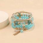4Pcs New Tassel Charm Beads Bracelet - Piña Colada