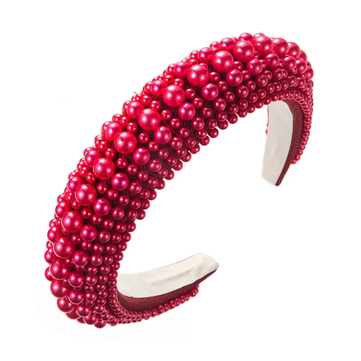 Baroque Pearl Wide Headband - Piña Colada