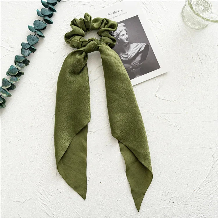 Print Bow Satin Long Ribbon - Piña Colada