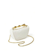 Summer Half-Moon Beach Straw Shoulder Bags Women's - Piña Colada
